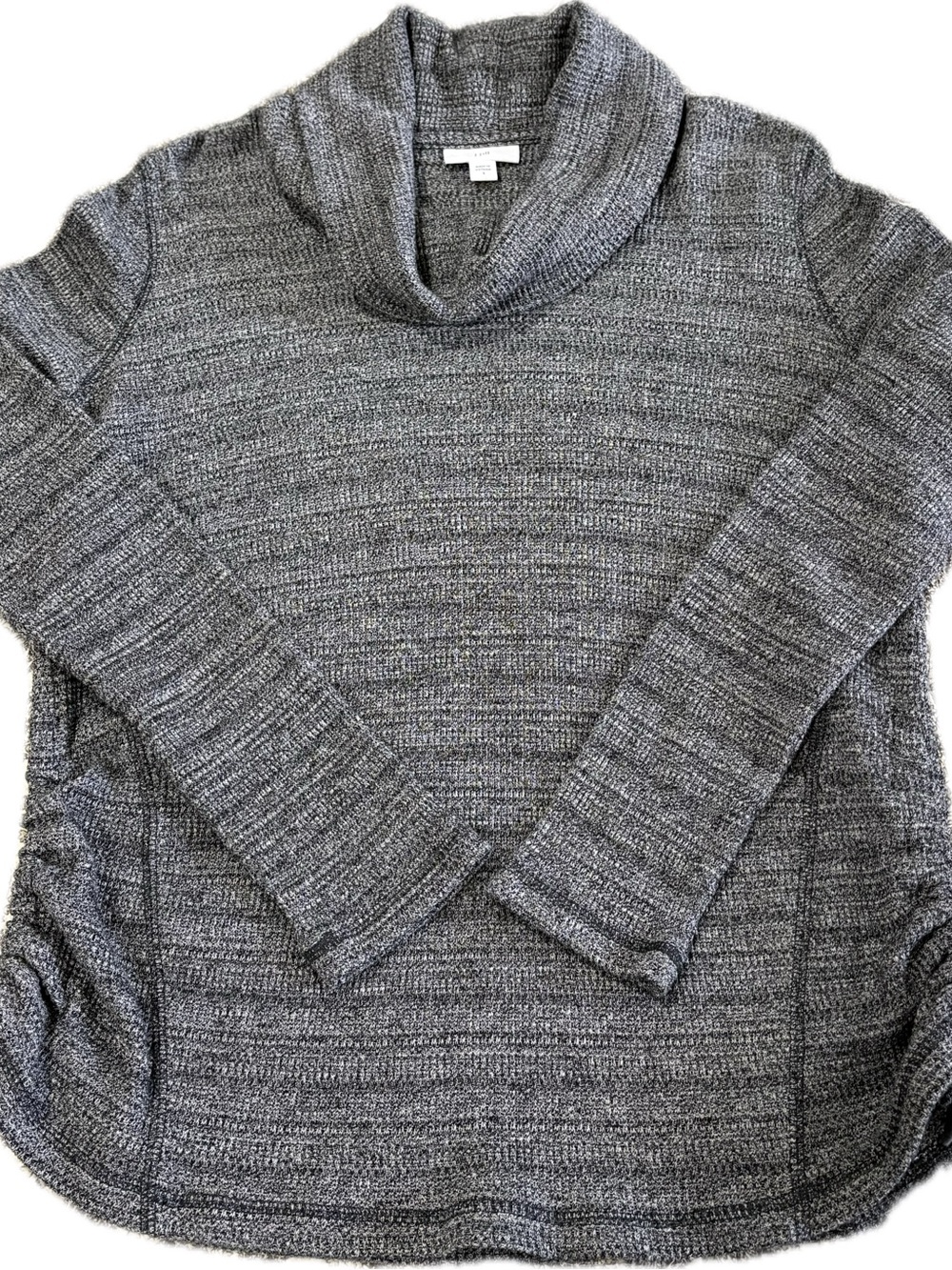 J.Jill Pure Jill Marled Cowl Turtleneck Pullover Sweater Side Lace-Up Size Small - Picture 4 of 6